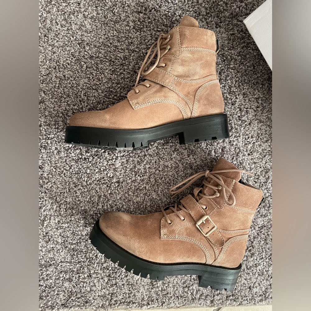 All Saints Paulina Suede Buckle Boot New - Picture 9 of 12